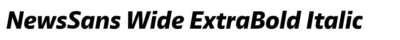 NewsSans Wide ExtraBold Italic